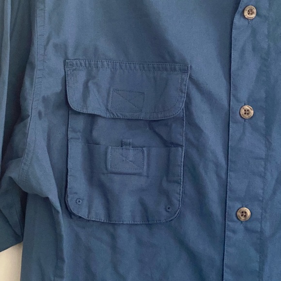 RED HEAD BRAND Men’s Mesh Lined Fishing /Tackle / Sport Shirt -Blue Size XL - Picture 3 of 11